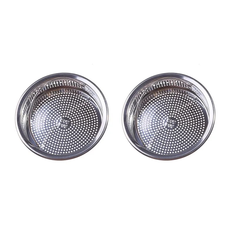 2-4.7cm Stainless Steel Mesh Sink Strainer Kitchen Drain Hole Filter Anti-Clog Sewer Debris Catcher Household Accessory