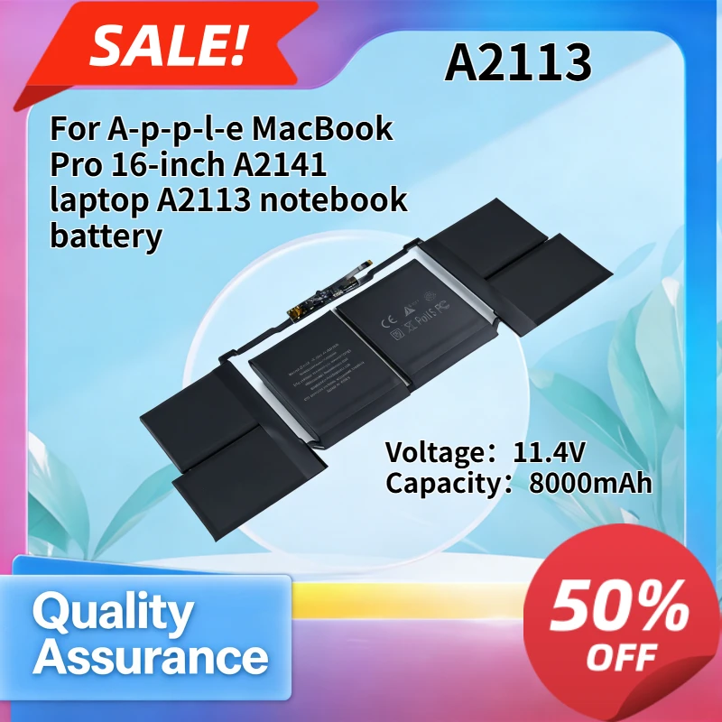 

A2113 8000mAh Compatible with new A-p-p-l-e MacBook Pro 16-inch A2141 laptop A2113 notebook battery