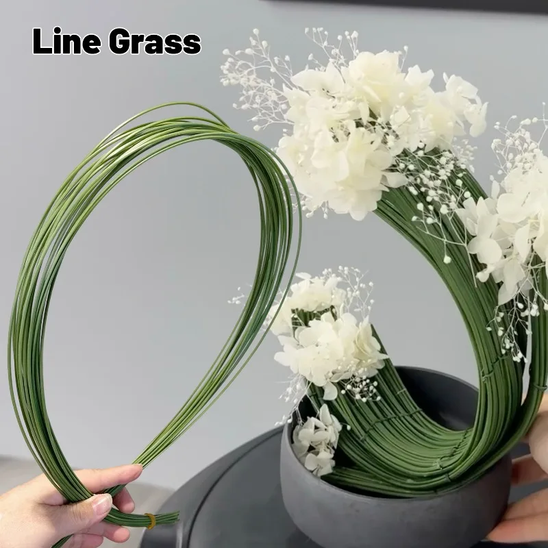 39 Zoll Künstlicher Grasstiel DIY Blumenmaterial Weiche Gummi-Blätter Rattan Blumenarrangement Pflanzengras Hochzeit Party Deko – Detail 26