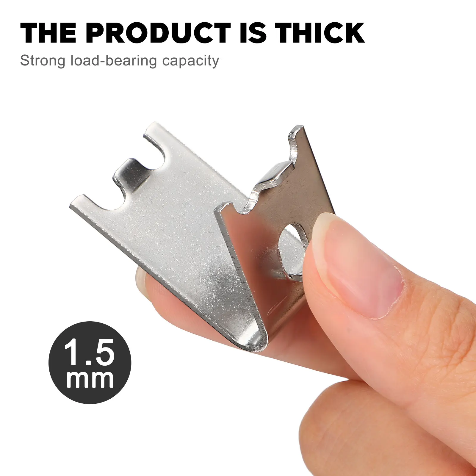 16Pcs 304 Stainless Steel Freezer Shelf Clips Heavy Duty Metal Support Brackets Refrigerator Cooler Shelf Buckles Replacement