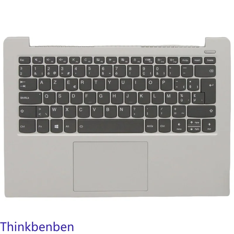 BE Belgian Platinum Grey Keyboard Upper Case Palmrest Shell Cover For Lenovo Ideapad S340 14 14IWL 14API 14IIL 14IML 5CB0S18546