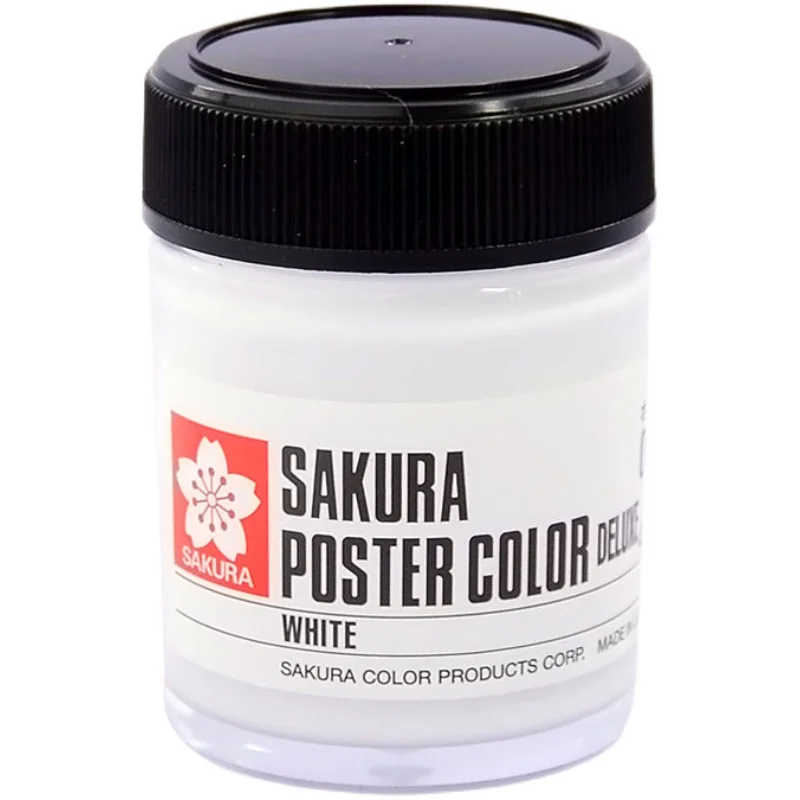 SAKURA Japanese degumming gouache pigment white single 45ml Japanese imported brand art student design special brush