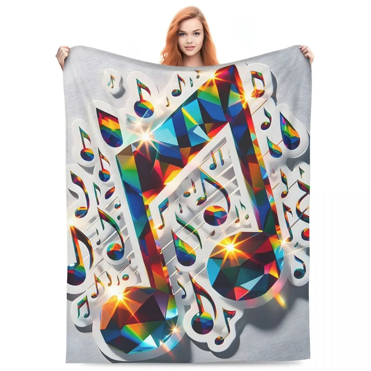 

Colorful Musical Note Music Score Blanket Flannel Sofa Throw Blanket Throw Blankets for Bedroom Travel Throws Bedspread Quilt