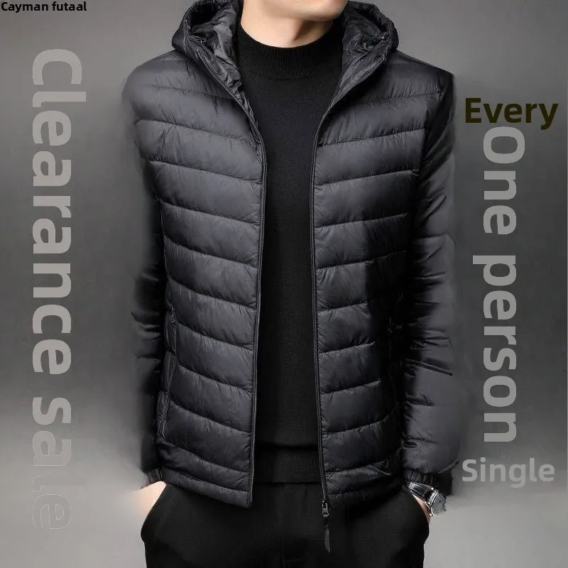 

Lightweight ort Cotton Jaet for Men Winter Workwear Slim Fit Youth ular Sle Casual Basic Design Hooded Coat