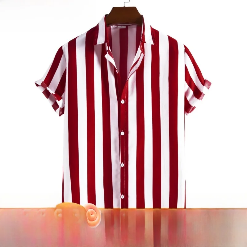 

Повседневная полосатая одежда для мужчин ort Sve с принтом, облегающая летняя модная базовая молодежная подходящая одежда без бренда