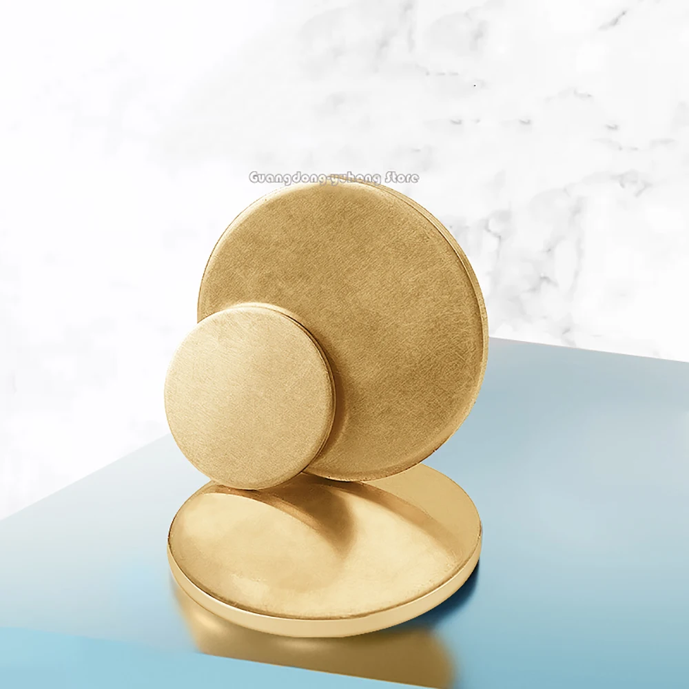 H62 Solid Brass Discs Flat Round Sheet Plate Thick 0.8-3mm Dia 50-100mm Brass Gasket Pure Copper Round Plate Brass Parts Cutting