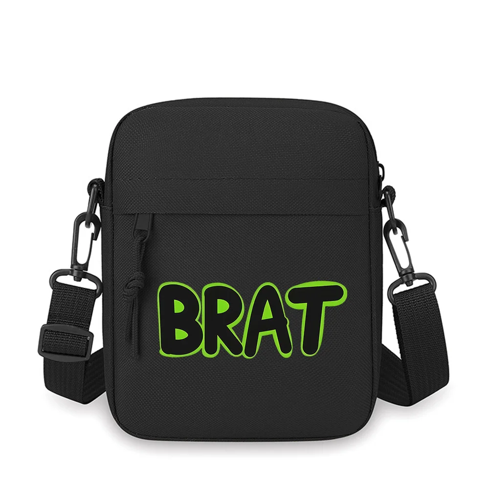 

Bold ,neon outline font,simple design Men Crossbody Bag Single Shoulder Women Cartoon Anime Film Printing Design Unisex