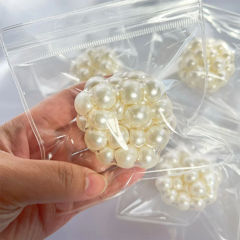 Squishy Pearl Stress Ball - Sensory Fidget Toy for Adults Kids Anxiety Relief, Squeeze Relax Gift