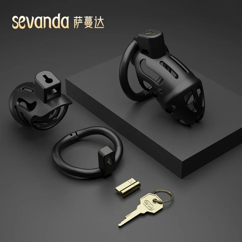 

Lightweight Resin High Quality Chastity Cage with 3 Ring Adult Penis Restriction Device Dick Abstinence BDSM Cage Cock Sex Toys