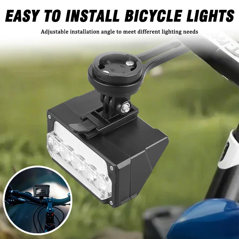Bicycle Headlight 5 LED Bike Front Light Type-C Rechargeable Bike Lamp Ultralight Handlebar Lights Waterproof Cycling Flashlight