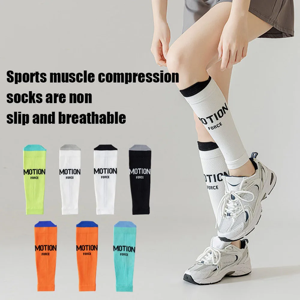 1Pair Calf Compression Sleeves Running Leg Compression Sleeve 20-30mmHg Pressure Socks Soft Stretch Socks For Shin Splint Unisex