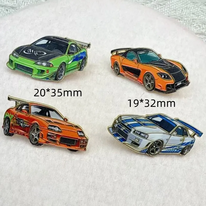 4pcs New Racing Car Collection Enamel PinsBrooches Racer Gift Wholesale