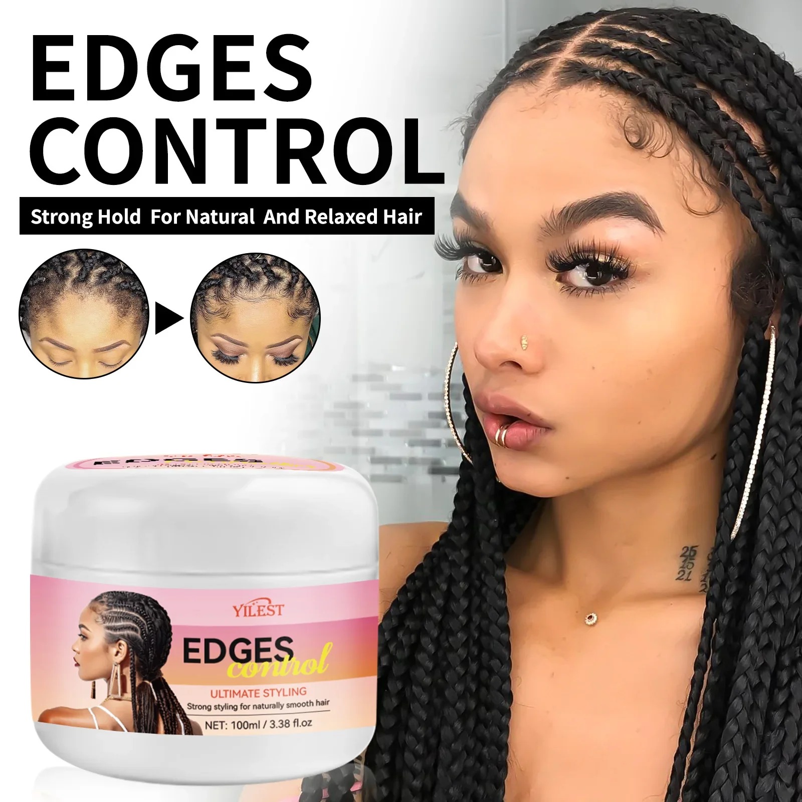

Long-Lasting Braiding Gel 100ml. Non-flaking, strong hold for braids and twists. Specially formulated for beautiful natural hair