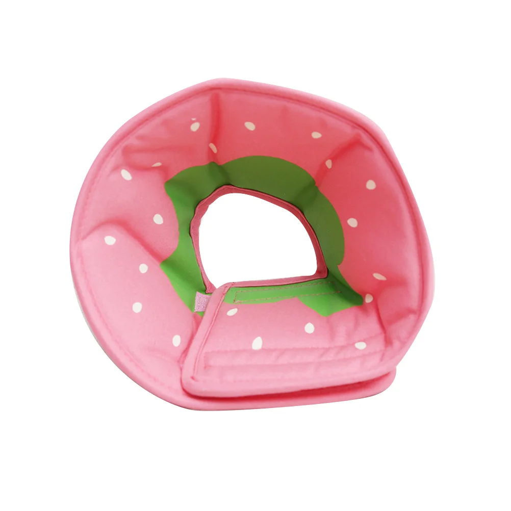 

Dog Cone Collar Strawberry Design Anti-Lick Anti-Scratch Recovery Neck Circle For Small Dogs Cats Post Surgery Wound S