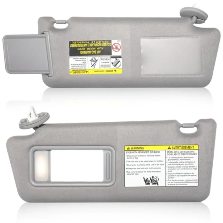 

Солнцезащитный козырек для автомобиля Tacoma 2005-2015, замена, с подсветкой и зеркалом для макияжа, черный пластик