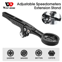 WEST BIKING Integrated Handlebar Garmin Support Speedometer Gopro Light Mount Road Bike Aero Bars Adapter For Wahoo XOSS Bryton