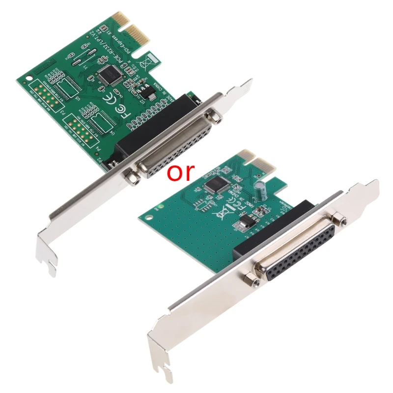 PCI to Parallel Port DB25 25Pin PCIE Riser Card LPT Printer to PCI-E Expansion Card Adapter Converter Accs