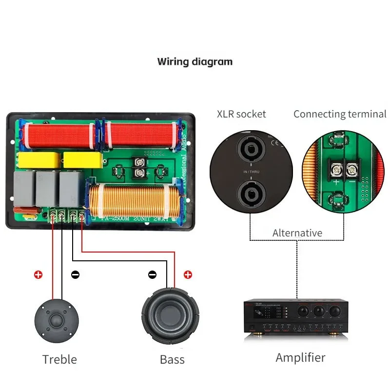 800W 2 Way Hifi Treble Bass Frequency Divider Home Video Sound Stereo Filters Devices Home Speaker DIY