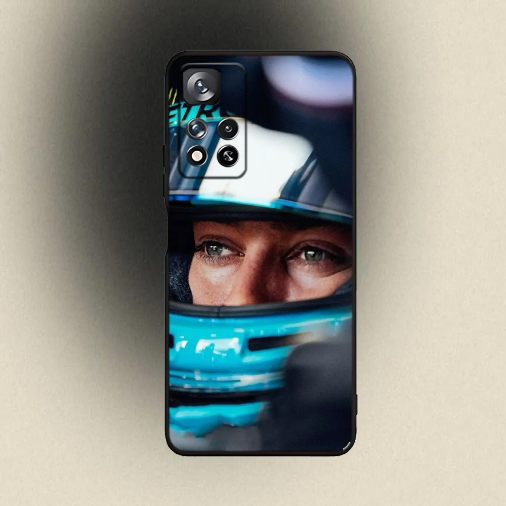 F1 Racing G-George 63 R-Russell حافظة لهاتف سامسونج جالاكسي A20، A21s، A22، A31، A32، A52، A53، A72، 73، A80، A91 غطاء أسود ناعم
