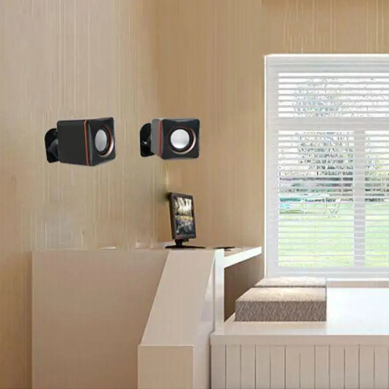 H7JF Universal Curround Маленькие спутниковые потолочные кронштейны 1Set Black Soundbar Монтажные кронштейны для динамиков