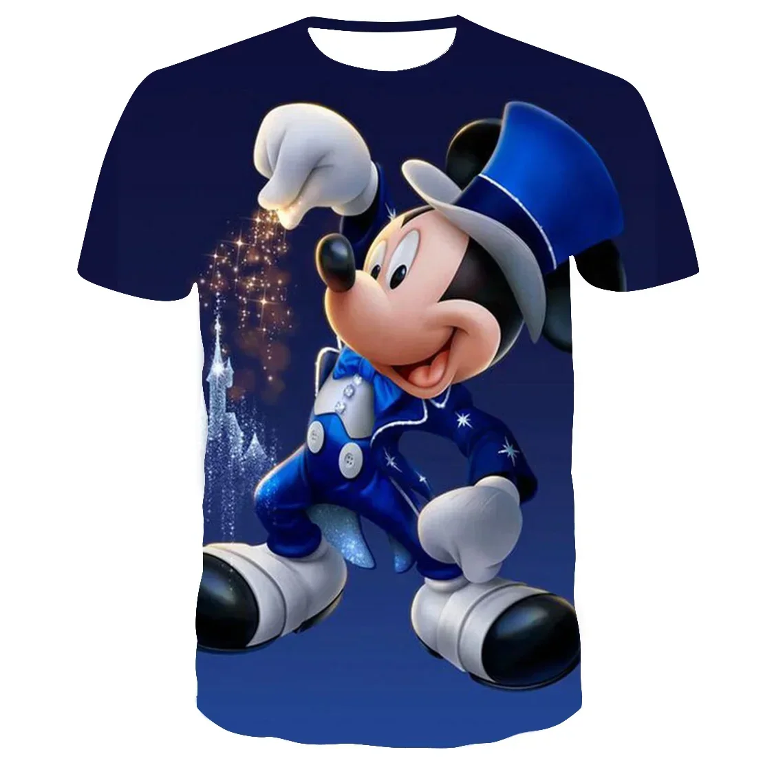 2024 Disney Minnie Mickey Mouse 3d Print T Shirt Men Women Streetwear Short Sleeve Casual Boys Girls  Clothing Tops