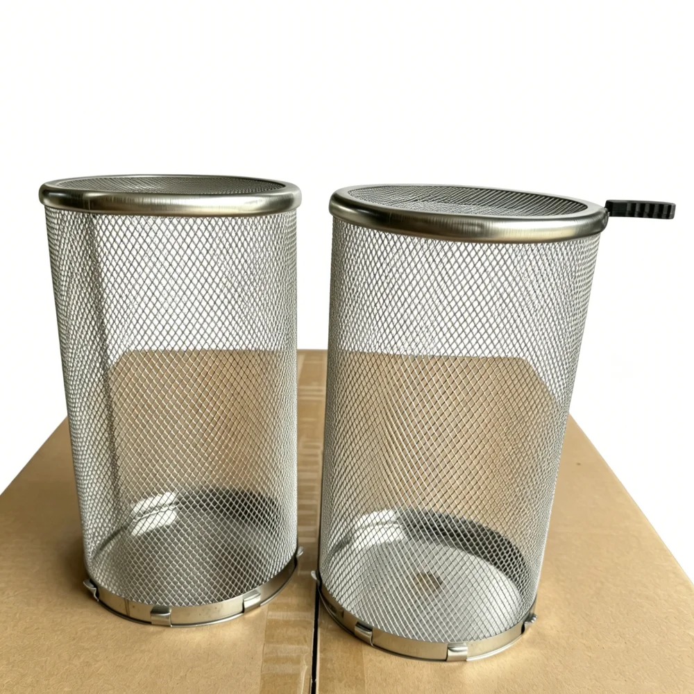 Metal Mesh Hookah Wind Cover with Top Cap & Fixed Clips Charcoal Guard Smoking Accessories Heat Protector for Outdoor & Bar Use