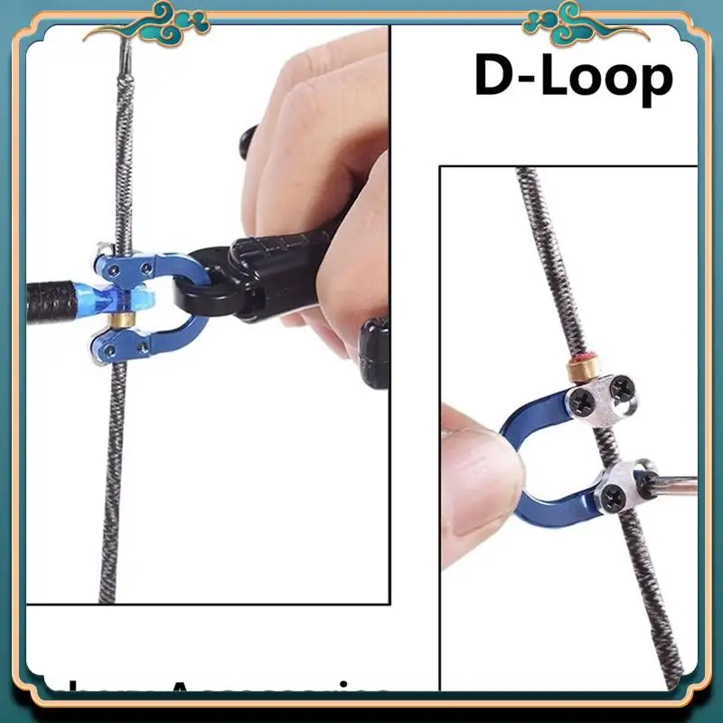 Latest 1 Pack Archery Compound Bow D Loop-Metal D Ring Buckle Release Nocking Loop With Screwdrivers
