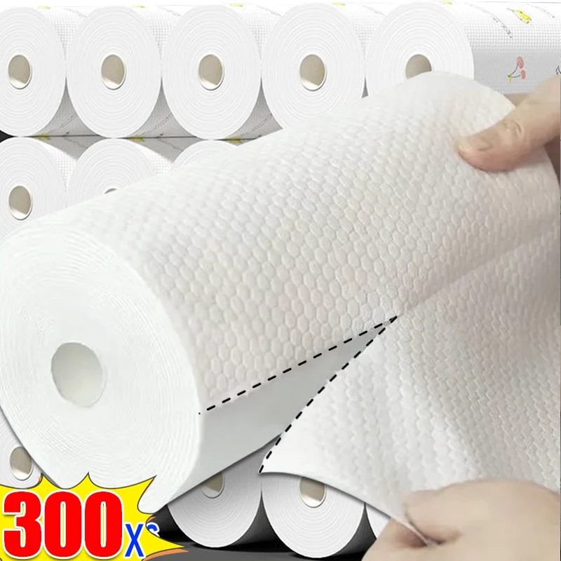 Non-Woven Disposable Rags Kitchen Cleaning Cloths Wipes Washing Dishcloths Rag Paper Household Towels Clean Tools Scouring Pads