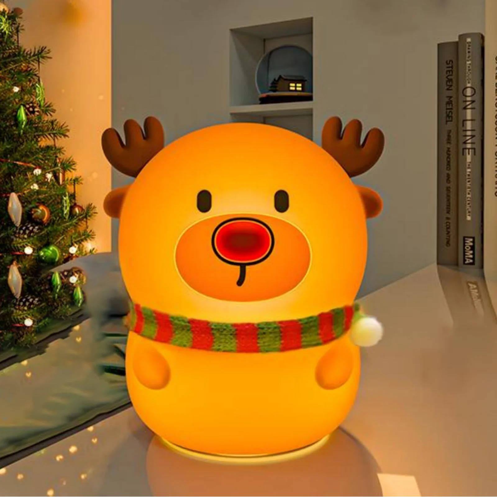 

Colorful Life D6 Elk Silicone Lamp, Patting Lamp, Luminous Toy, Bedroom Bedlight, Night Market Night Light