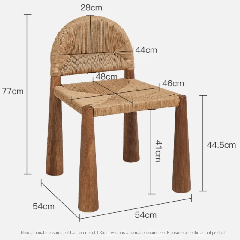 JOYLIVE Household Japanese Style Solid Wood Dining Chair Retro Simple Living Room Back Chair Rattan Leisure Chair DropShipping