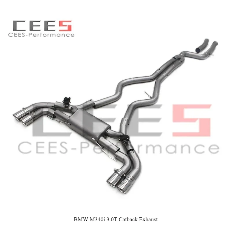 

cees Valvetronic Catback Exhaust for BMW M340i 3.0T 2019-2023 SUS304 Sport Exhaust with Adjustable Sound Upgrade Muffler