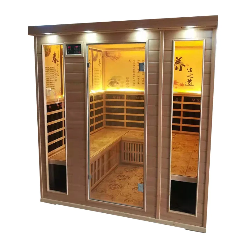 Beweglicher Dampfbad, Ferninfrarot-Dampfkasten für 10 Personen, Saunaraum, Carbon-Board-Raum, kommerzielles Spektrum-Energiehaus