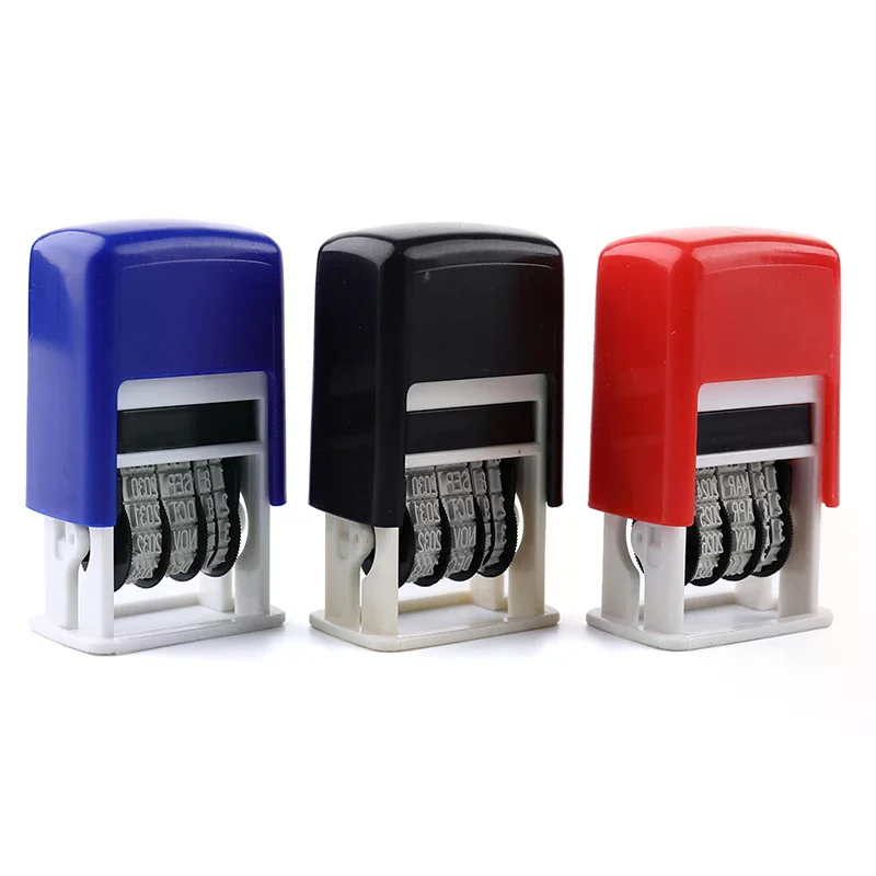 

DIY ручка счетные штампы с датой штамповка грязевой набор мини самокрасочные штампы для офиса Escolar поставки тиснение