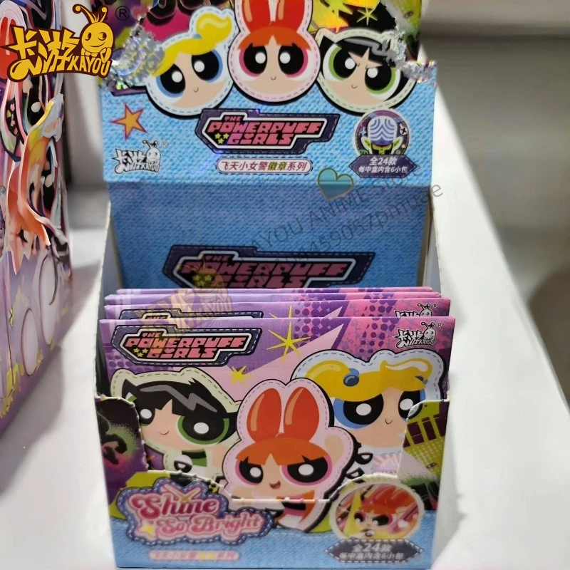 

KAYOU Authentic The Powerpuff Girls Makplate Badge Series Kawaii Original Box Genuine Anime Peripheral Badge Toy Gift
