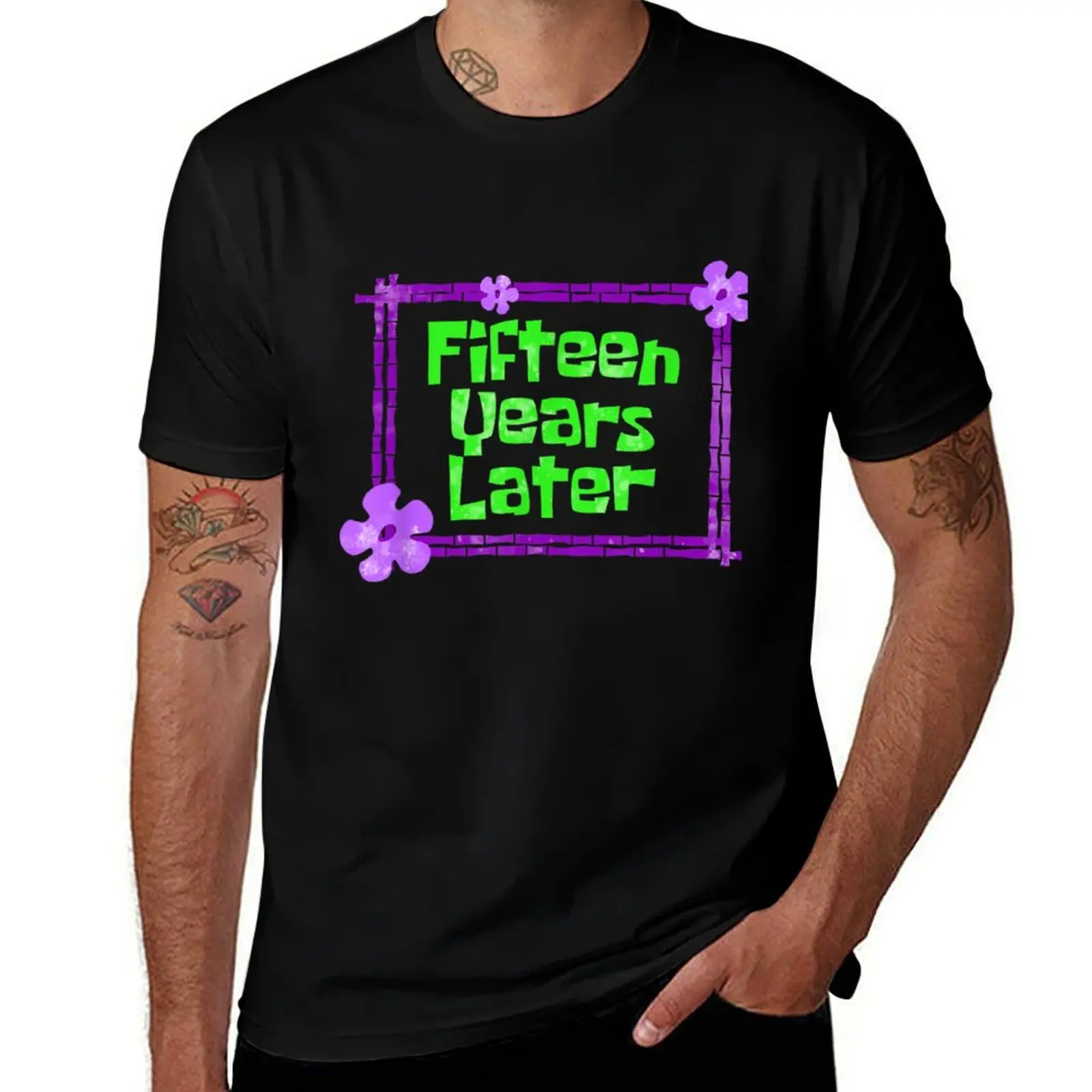 Fifteen Years Later 15 year old birthday party T-Shirt t shirts cotton 100% graphic t shirts for man