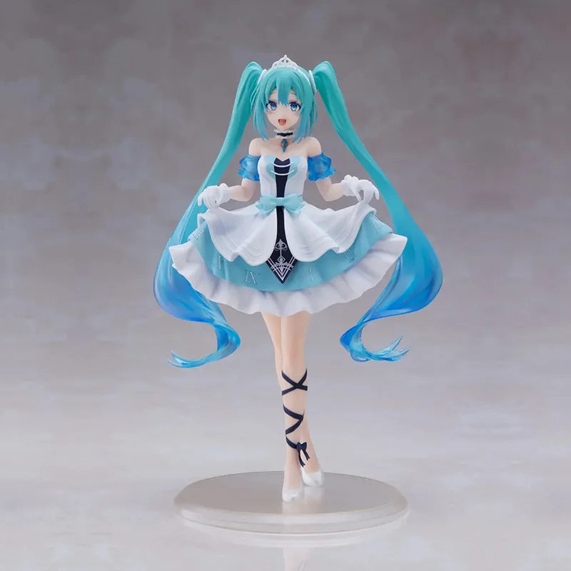 Hatsune Miku Cinderella White Dress Christmas Anime Figure Collection for Both Men and Women