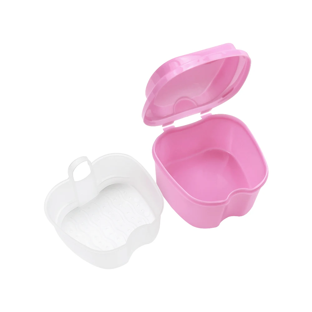 False Teeth Dental Denture Bath Box Tooth Protector Retainer Case  Cleaning Teeth Container Oral Hygiene Supplies Organizer