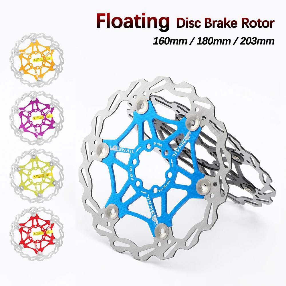Floating Bike Disc Brake Rotor 160/180/203mm Six Hole Stainless Steel Alloy MTB Mountain Bicycle Oil Brake Rotors