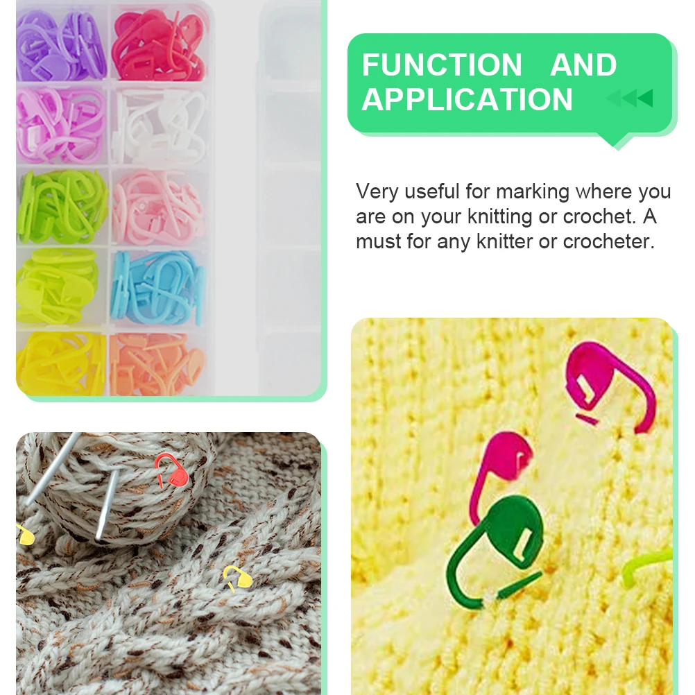 

Plastic Stitch Marker Knitting Needle Clips Crochet Locking Marker Yarn Wool Tool Safe Durable Practical Long Use Storage