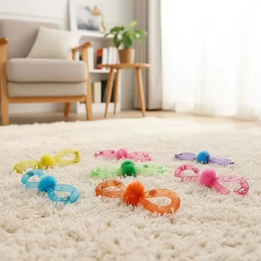 Self Amusement Plastic Cat Attached Hose Colorful Soft Pet Cat Bell Scratch-proof Bite Resistant Teaser Indoor Use