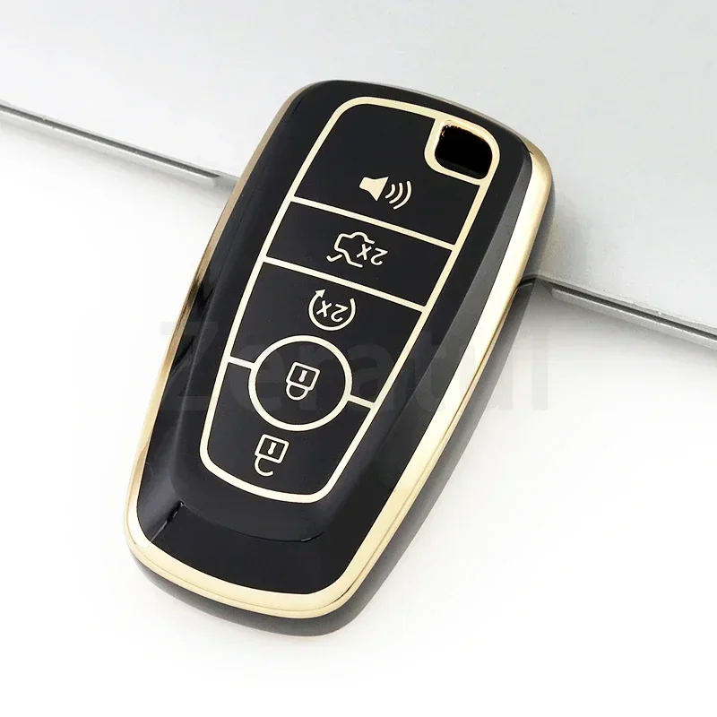 

5 Buttons Auto Shell For Ford Ecosport Edge Explorer Fusion S-MAX Mustang F-150 F-250 F-350 Soft Tpu Remote Key Case Fob Cover