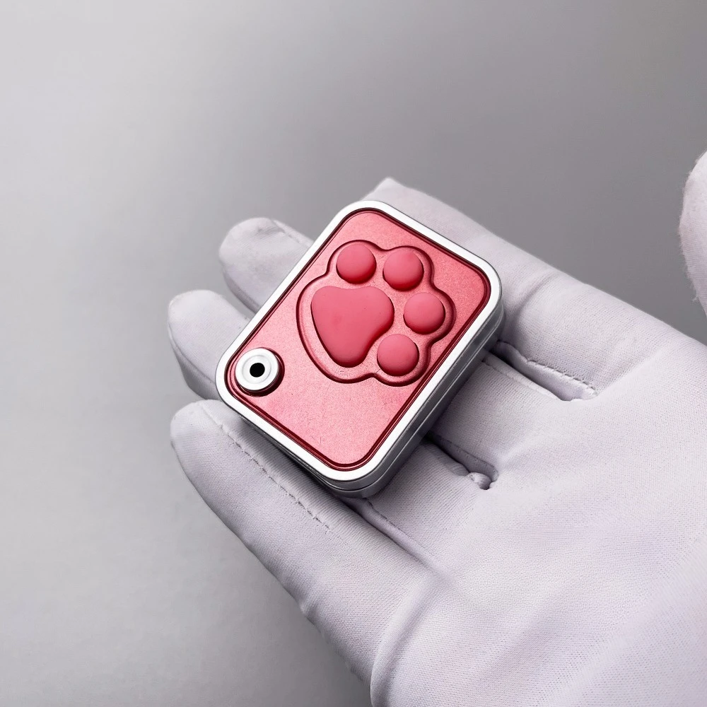 Bonito gato pata edc dedo imprensa lado empurrar ponta do dedo empurrar cartão desktop brinquedo de alívio do estresse