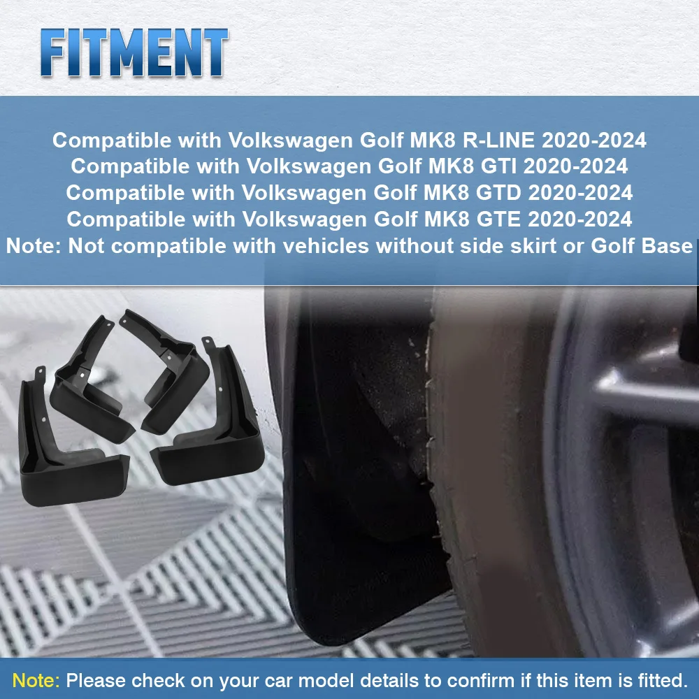 

Автомобильные брызговики, брызговики, автомобильные брызговики, чехол для Volkswagen Golf MK8 R-LINE 2020-2024 GTI 2020-2024 GTD 2020-2024