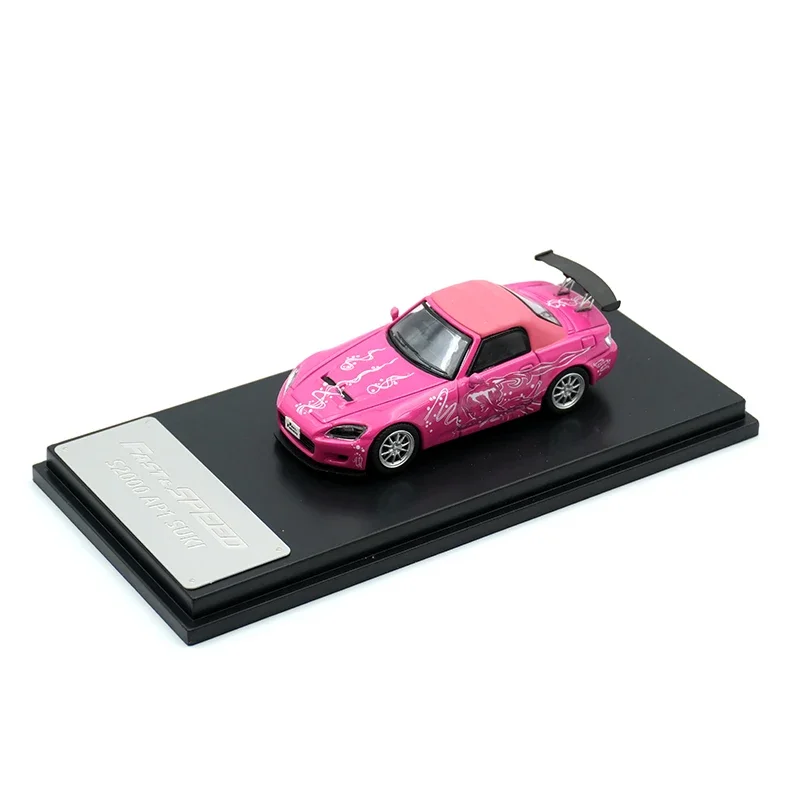 FS متوفر 1:64 S2000 AP1 SUKI PINK Soft Top S2K Diecast Diorama مجموعة نماذج السيارة ألعاب سريعة السرعة