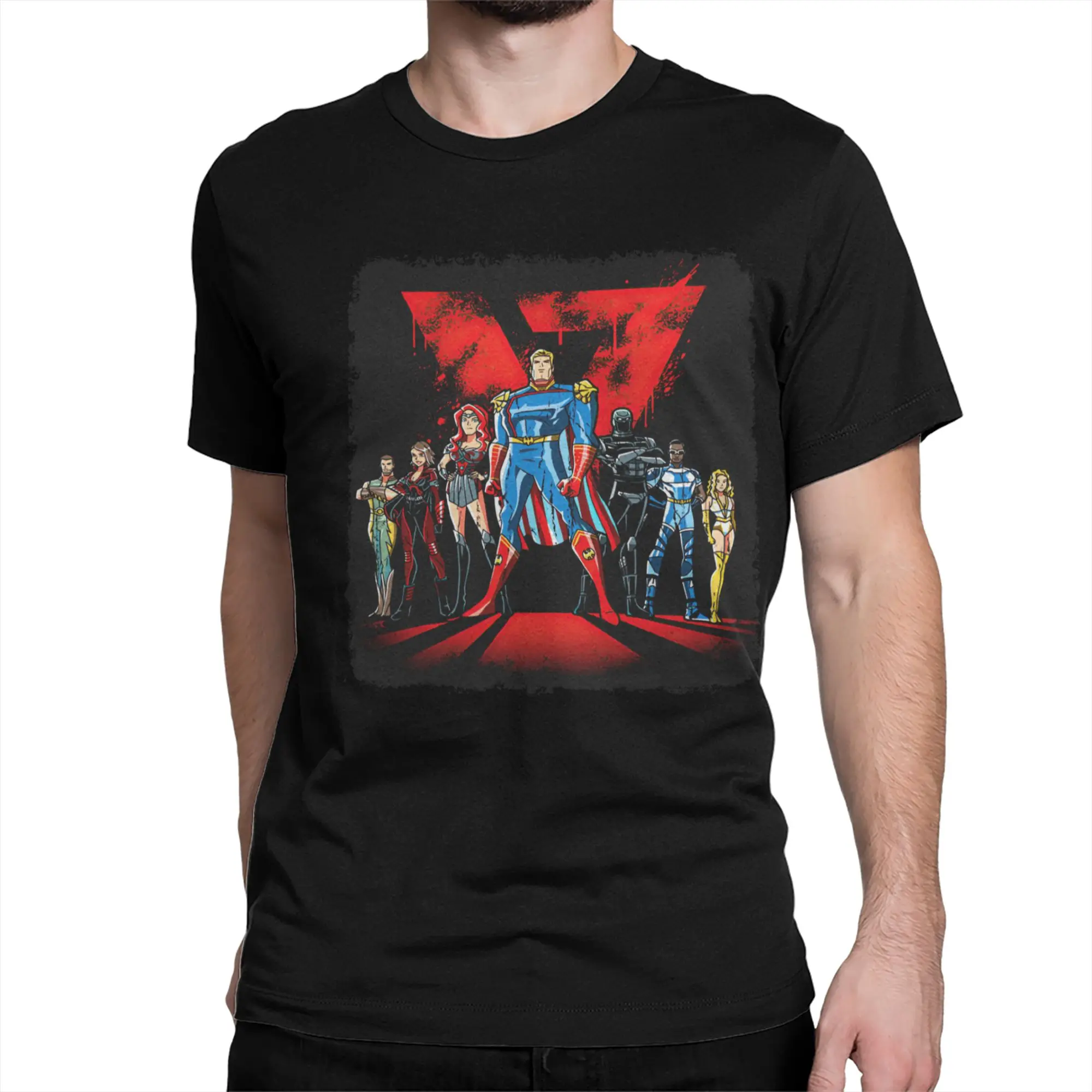 Fashion The boys stronge dark T-Shirts Men Women's Crew Neck Cotton T Shirt  Short Sleeve Tees Classic Clothes