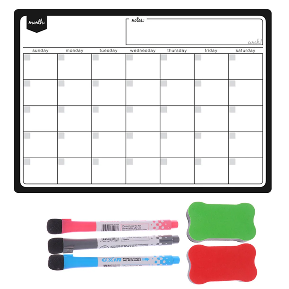 

Erasable Magnetic Plan Paste Weekly Planner Schedule Sticker 8 Month Horizontal Refrigerator Calendar Organizer Magnetic Message