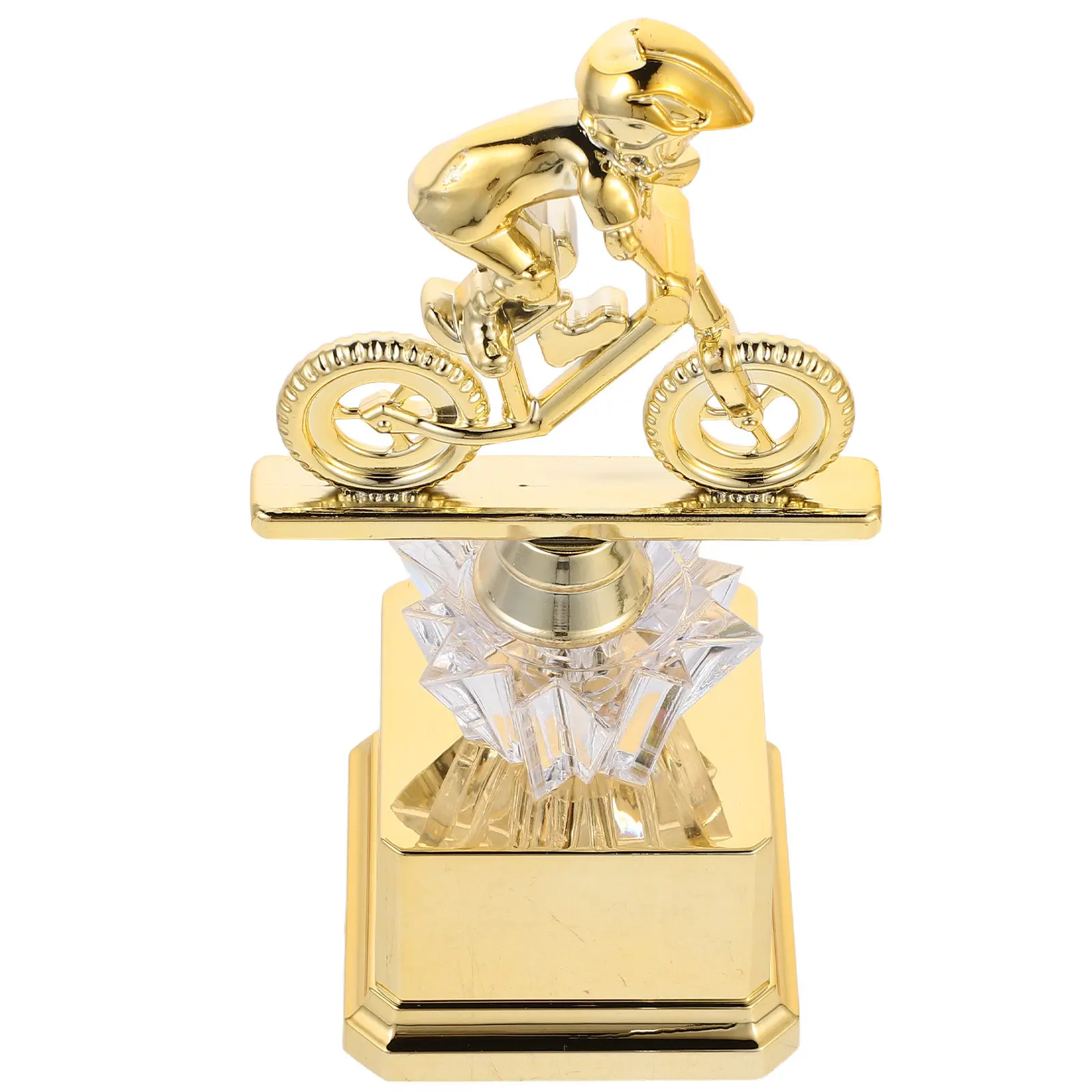 

Велосипедный кубок-трофей золотого цвета из пластика, награда для победителей соревнований, приз за велогонки, награда для детских игр и праздников