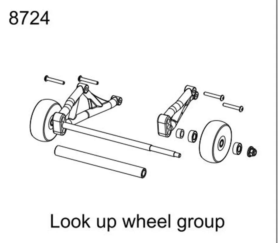 

ZD Racing MX-07 1/7 RC Car Look up wheel group Parts Accessories 8724