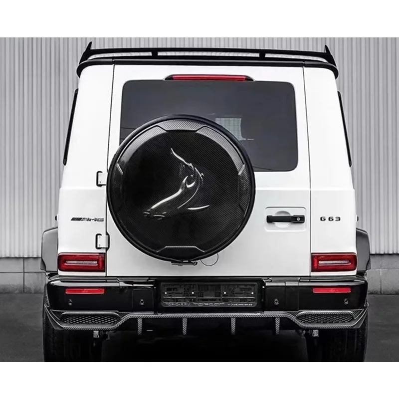 For Mercedes Benz G-Class W464 G63 Carbon Fiber Rear Lip TOP Model Rear Spoiler Rear Bumper Trim Body Kit Car Accessories