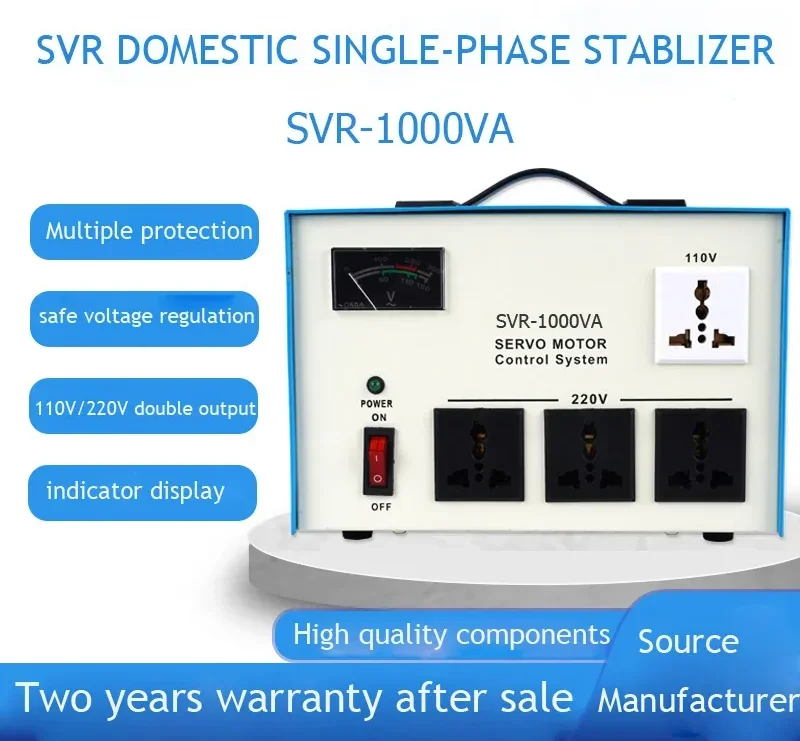 Hight quality Single Phase Power Supply AVR 1000va 2000va 3000va 220v automatic electric voltage regulator stabilizer